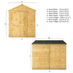 Mercia 8ft X 6ft Premium Windowless Shiplap Apex Shed -Garantia Sales Store 13555779 3304949334133467