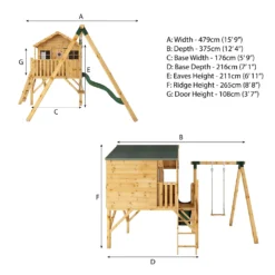 Mercia 5ft X 6ft Honeysuckle Wooden Playhouse -Garantia Sales Store 13555811 1774951880057079