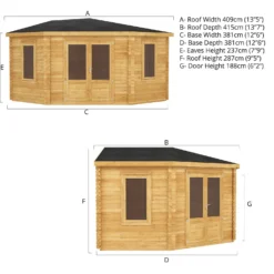 Mercia 4m X 4m Corner Log Cabin 28mm -Garantia Sales Store 13555833 7815025545115675