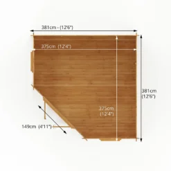 Mercia 4m X 4m Corner Log Cabin 44mm -Garantia Sales Store 13555841 1735025546538236