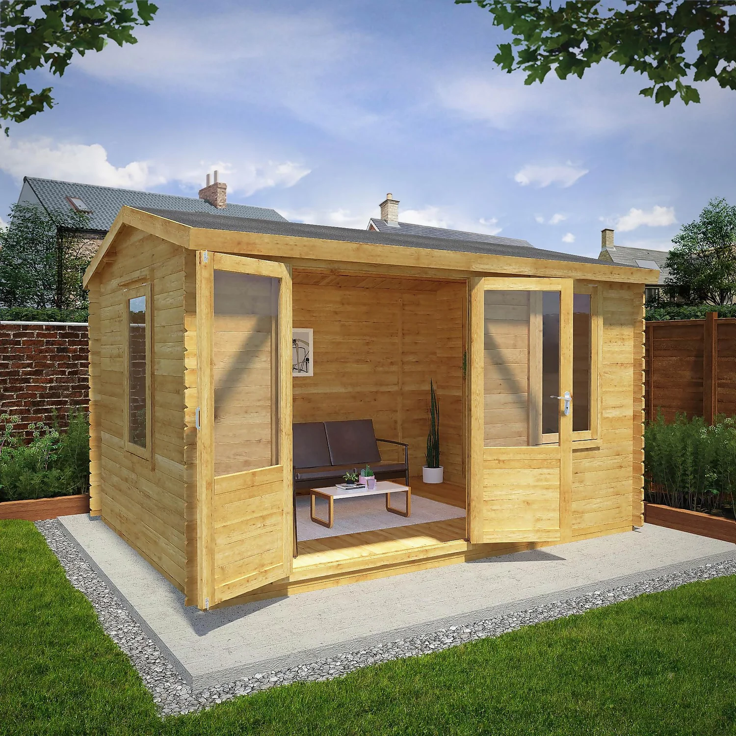 Mercia 4m X 3m Home Office Log Cabin 44mm 2 Mercia 4m X 3m Home Office Log Cabin 44mm - Image 2