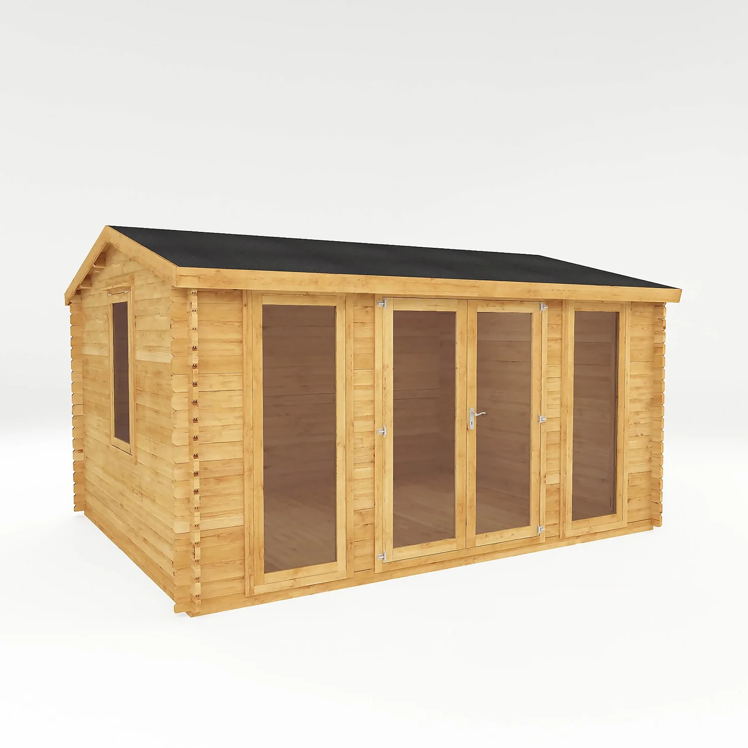 Mercia 4.5m X 3.5m Home Office Log Cabin 44mm 1 Mercia 4.5m X 3.5m Home Office Log Cabin 44mm