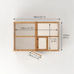 Mercia Wooden Greenhouse - 4x6ft -Garantia Sales Store 13628419 1935028840053604
