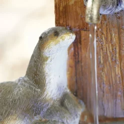 Stylish Fountain Playful Otters Water Feature With LEDs -Garantia Sales Store 13846072 8474962027929886