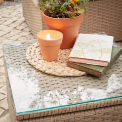 Alexandria Rattan Effect Garden Corner Sofa Set -Garantia Sales Store 13936306 8645022386515689