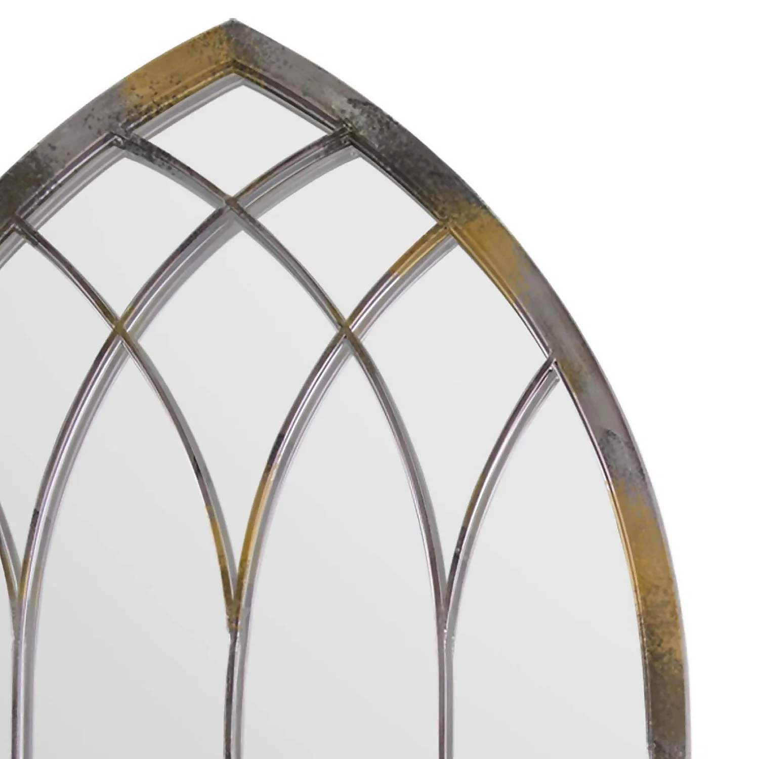 MirrorOutlet Rose Garden Rustic Arch Metal Garden Mirror- 115x50cm 2 MirrorOutlet Rose Garden Rustic Arch Metal Garden Mirror- 115x50cm - Image 2