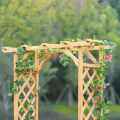 Homebase Wooden Garden Arched Trellis With Planters -Garantia Sales Store 13967032 6315014369254225