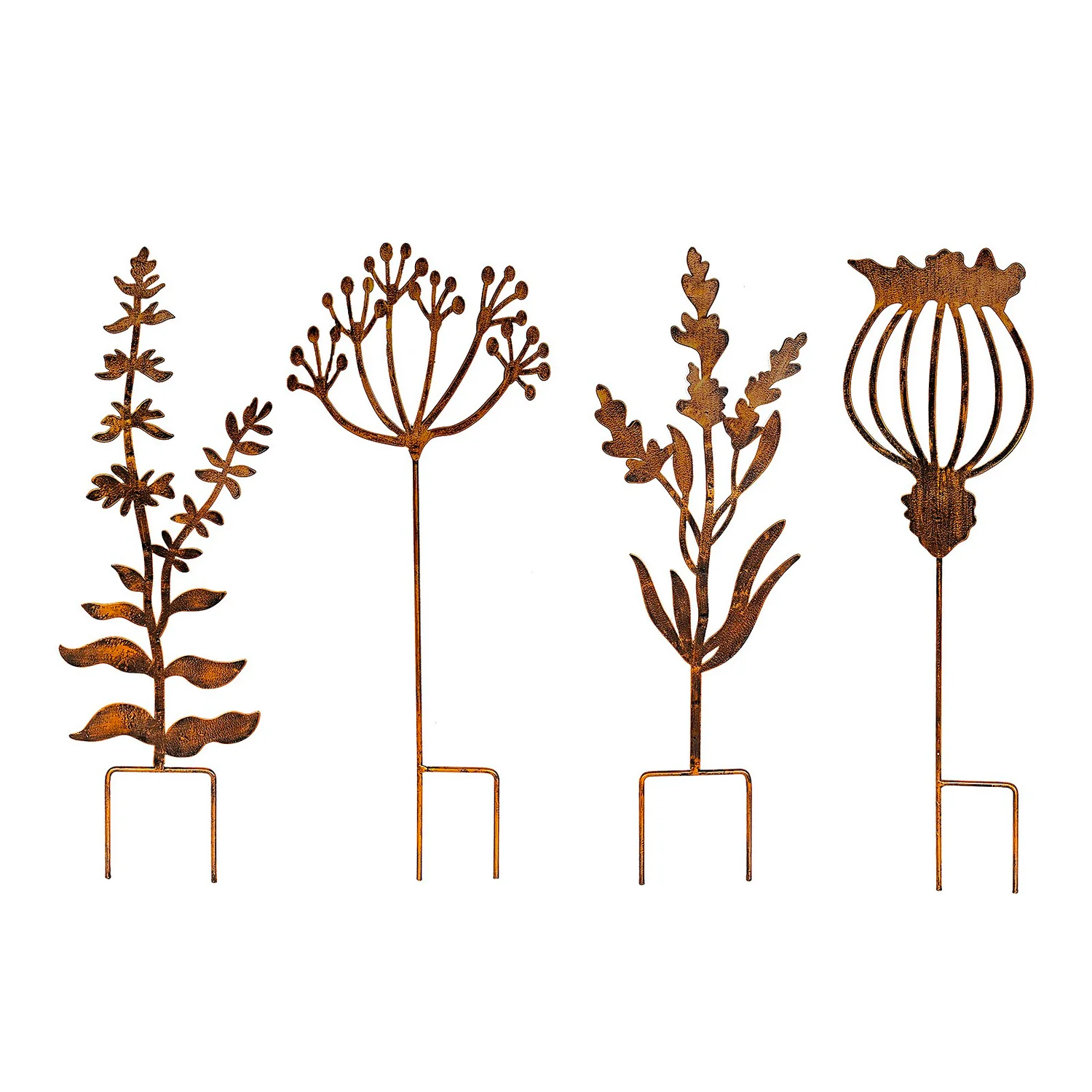 Floral Bronze Ground Stakes - 45cm (Assorted Designs) 1 Floral Bronze Ground Stakes - 45cm (Assorted Designs)