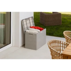 Toomax Garden Storage Box 160L - Warm Grey -Garantia Sales Store 13997480 1485004537275055