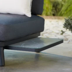 Heba Grey Metal Garden Corner Sofa Set -Garantia Sales Store 14005702 1595022704432172