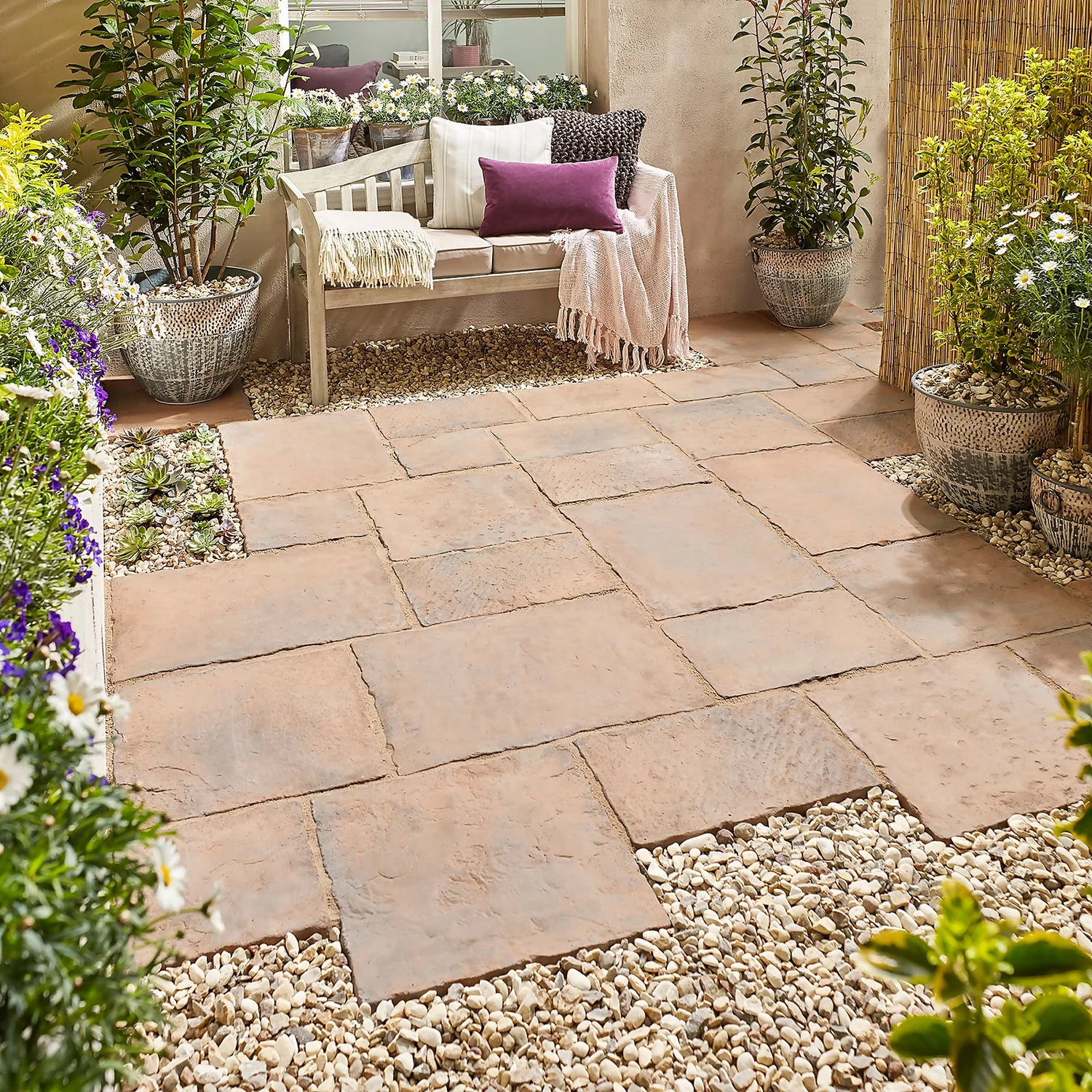 Stylish Stone Belfrey Random Patio Kit 5.76sqm - Autumn Brown 1 Stylish Stone Belfrey Random Patio Kit 5.76sqm - Autumn Brown